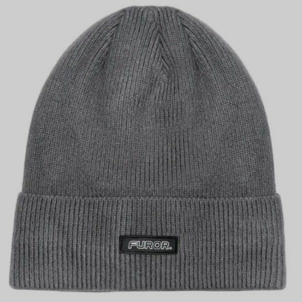 Furor Grey Knitted Beanie.