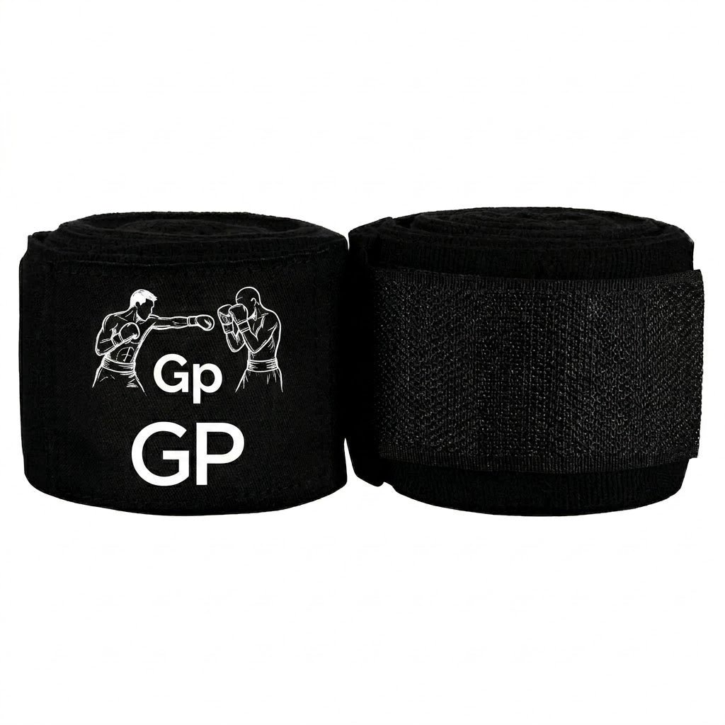 Gulposh Premium Fighter Series Boxing Hand Wraps (Stealth Black Edition)