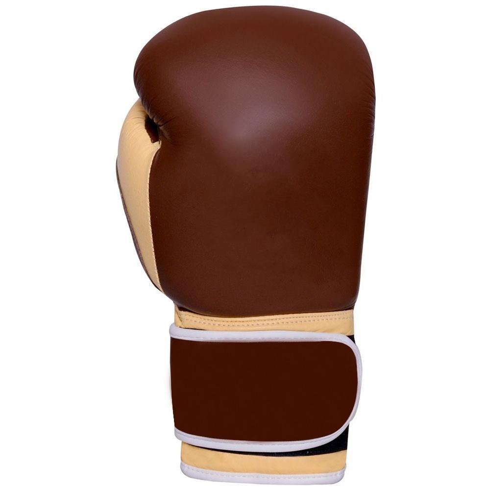 Heritage-Series "Retro-Wave" Hook-and-Loop Training Gloves (Tan, Walnut & Cream Multi-Panel Edition) - Image 2