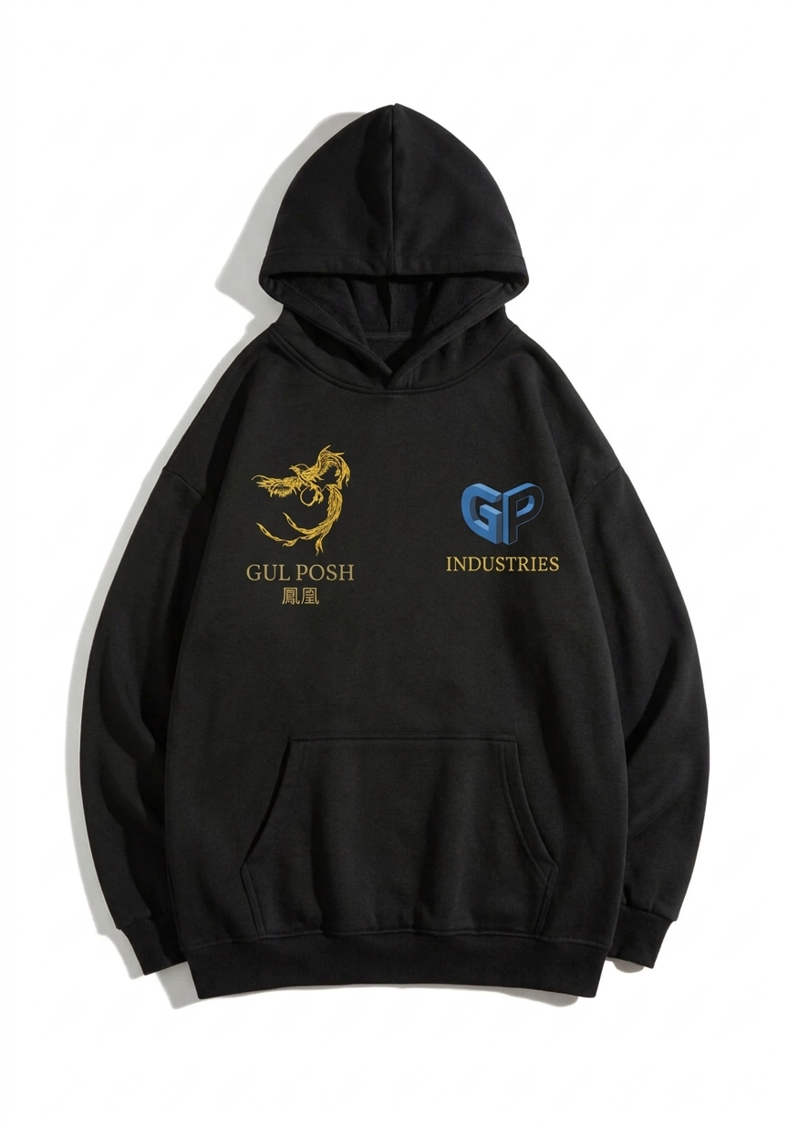 Men’s "Phoenix Rising" Custom Oversized Streetwear Hoodie - Image 2