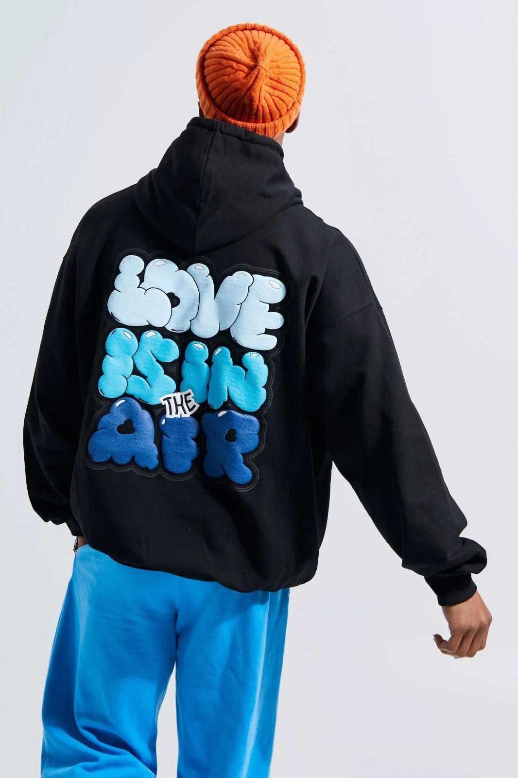 Gradient Bubble Text Oversized Hoodie - Image 3