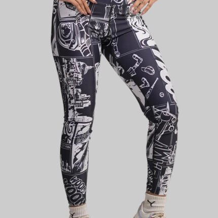 Gulposh Luxe "Pop-Art Comic" Sublimated Fitness Leggings