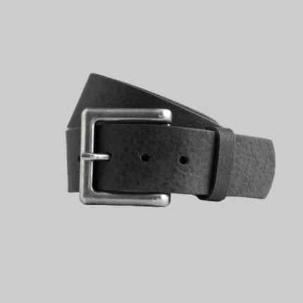 1 3/4" Black Leather Casual Belt.